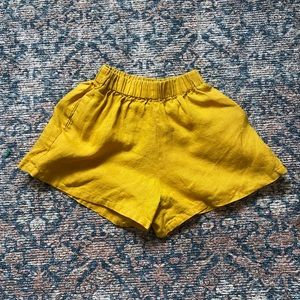Posse the Label linen shorts in mustard XS